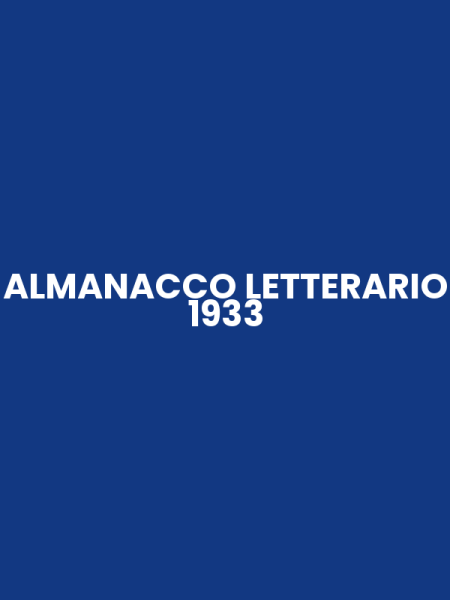 ALMANACCO LETTERARIO 1933