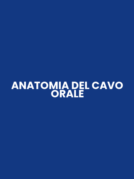 ANATOMIA DEL CAVO ORALE