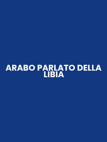 ARABO PARLATO DELLA LIBIA