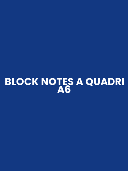 BLOCK NOTES A QUADRI A6