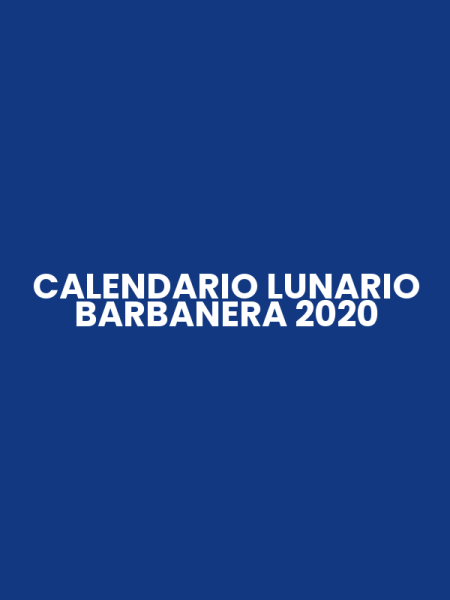 CALENDARIO LUNARIO BARBANERA 2020