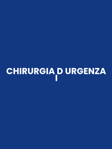CHIRURGIA D URGENZA I