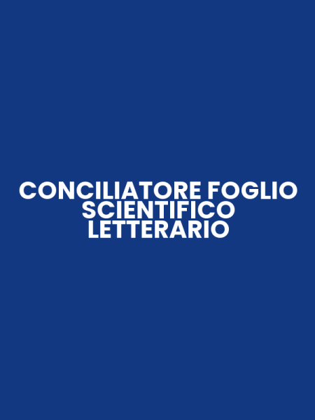 CONCILIATORE FOGLIO SCIENTIFICO LETTERARIO