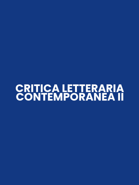 CRITICA LETTERARIA CONTEMPORANEA II
