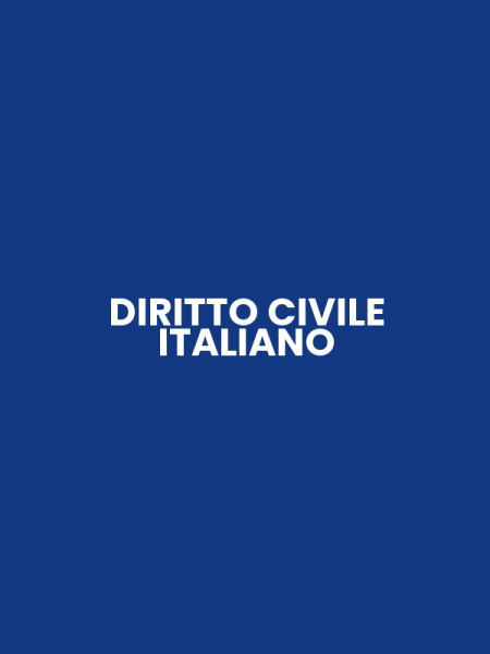 DIRITTO CIVILE ITALIANO