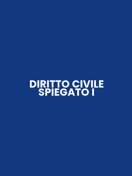 DIRITTO CIVILE SPIEGATO I