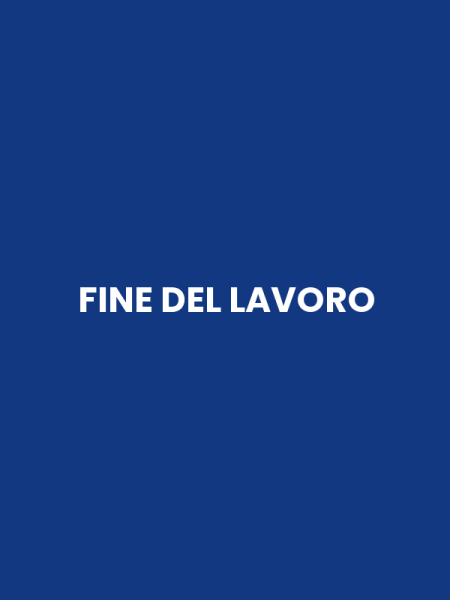 FINE DEL LAVORO