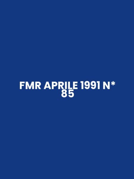 FMR APRILE 1991 N* 85