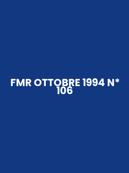 FMR OTTOBRE 1994 N* 106