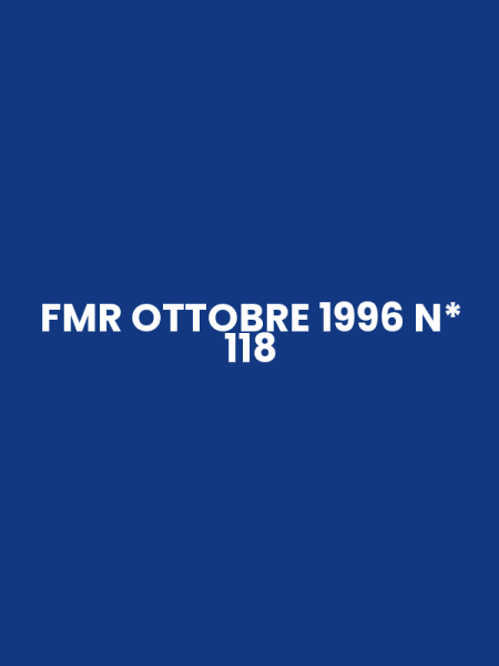 FMR OTTOBRE 1996 N* 118