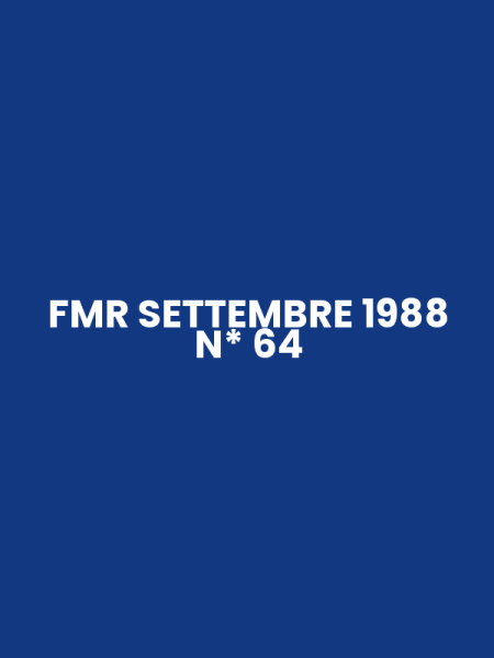 FMR SETTEMBRE 1988 N* 64