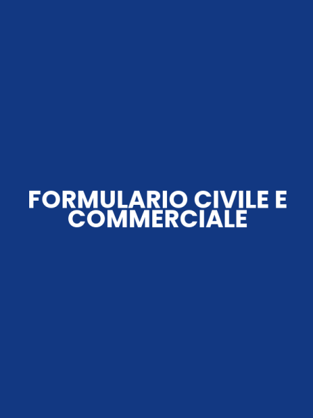 FORMULARIO CIVILE E COMMERCIALE