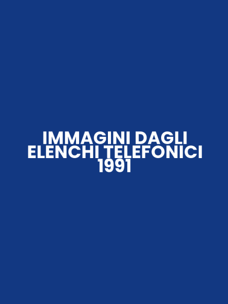 IMMAGINI DAGLI ELENCHI TELEFONICI 1991
