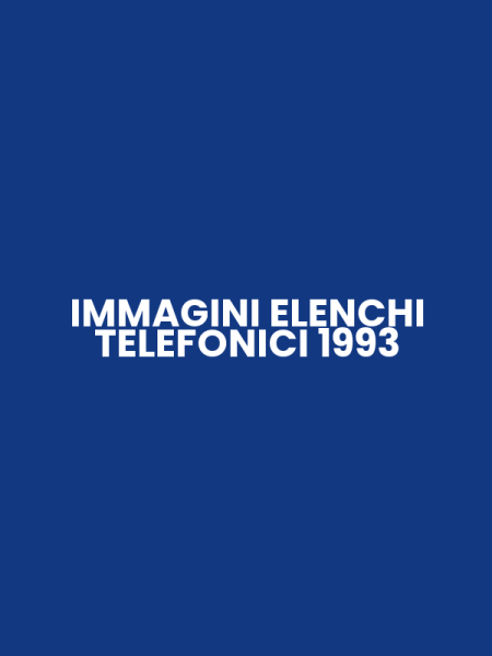 IMMAGINI ELENCHI TELEFONICI 1993