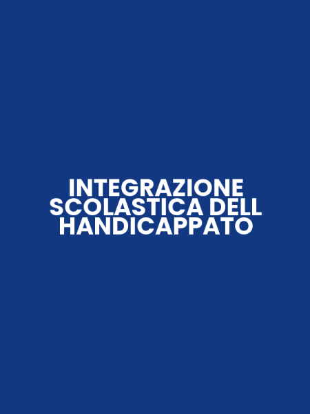 INTEGRAZIONE SCOLASTICA DELL HANDICAPPATO