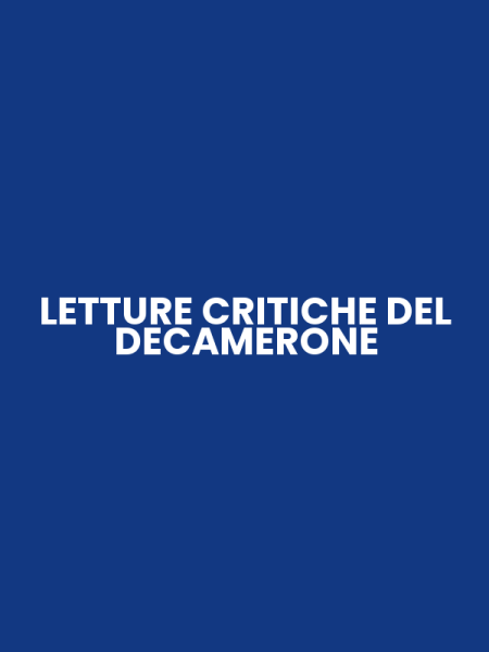 LETTURE CRITICHE DEL DECAMERONE