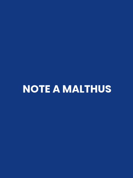NOTE A MALTHUS