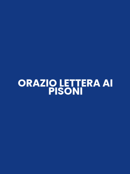 ORAZIO LETTERA AI PISONI
