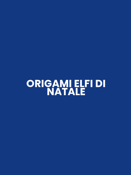 ORIGAMI ELFI DI NATALE