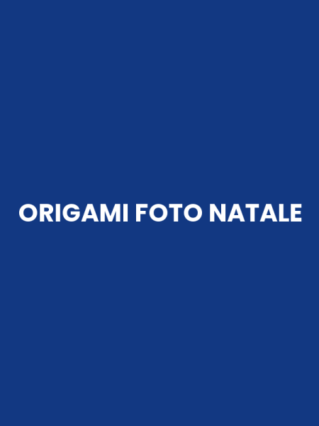 ORIGAMI FOTO NATALE