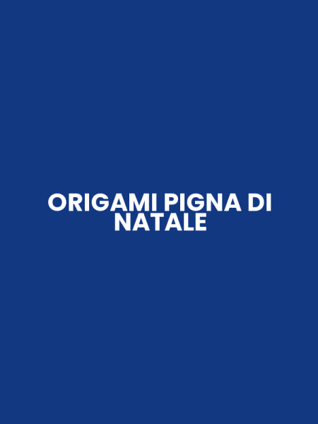 ORIGAMI PIGNA DI NATALE