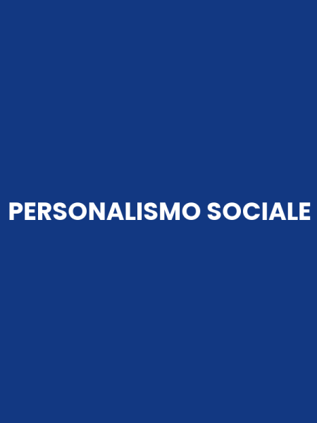 PERSONALISMO SOCIALE