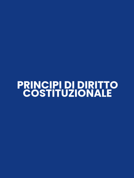 PRINCIPI DI DIRITTO COSTITUZIONALE