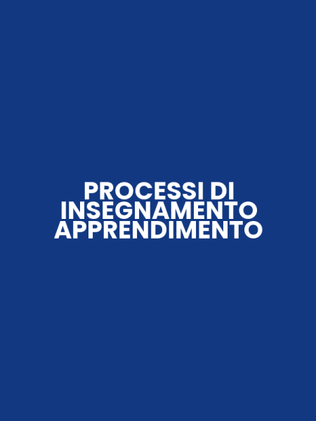 PROCESSI DI INSEGNAMENTO APPRENDIMENTO