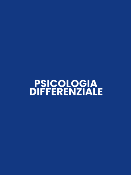 PSICOLOGIA DIFFERENZIALE
