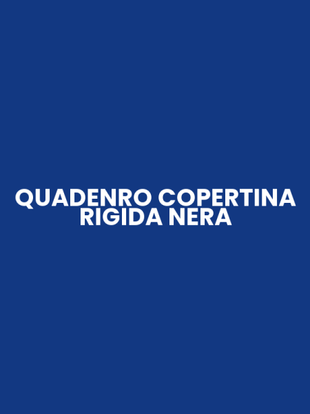 QUADENRO COPERTINA RIGIDA NERA