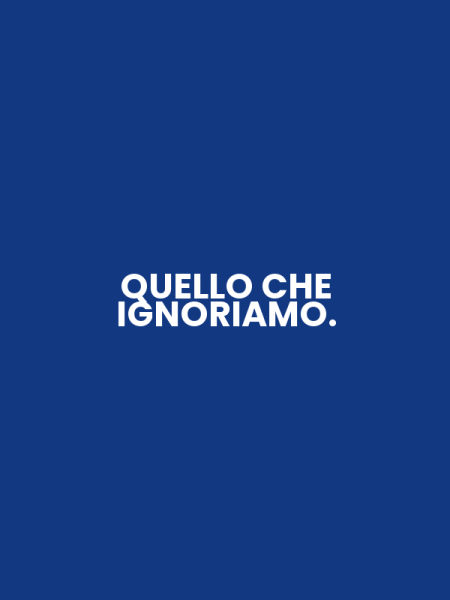 QUELLO CHE IGNORIAMO.