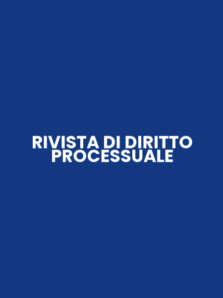 RIVISTA DI DIRITTO PROCESSUALE