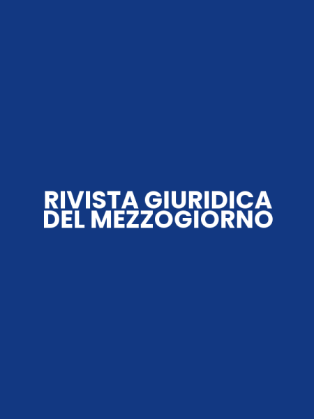 RIVISTA GIURIDICA DEL MEZZOGIORNO