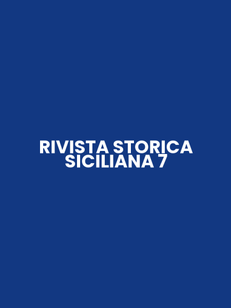 RIVISTA STORICA SICILIANA 7