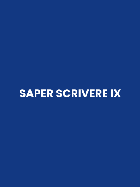 SAPER SCRIVERE IX