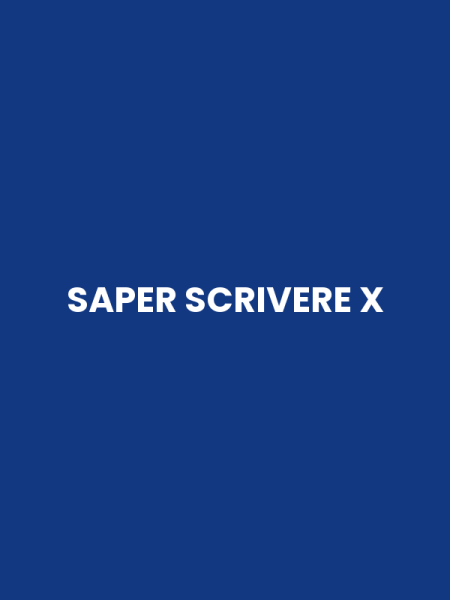 SAPER SCRIVERE X