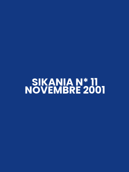 SIKANIA N* 11 NOVEMBRE 2001