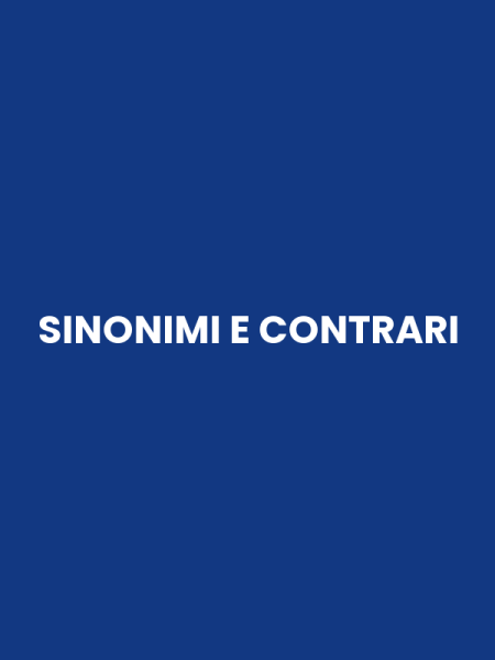 SINONIMI E CONTRARI