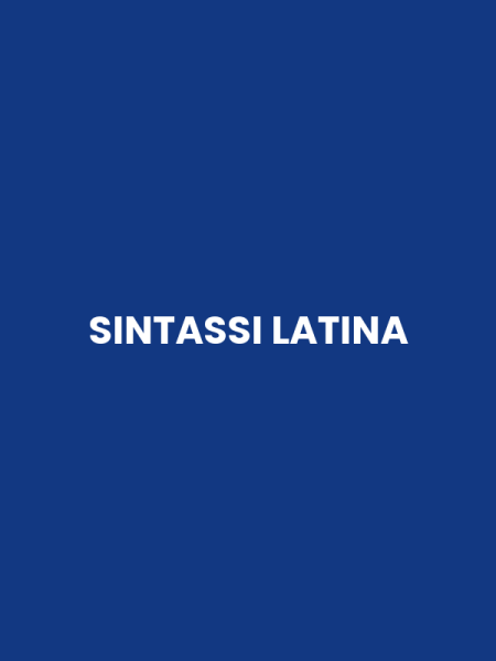 SINTASSI LATINA