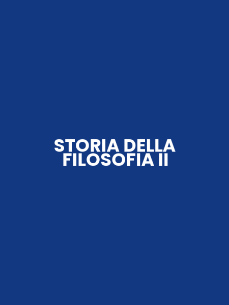 STORIA DELLA FILOSOFIA II