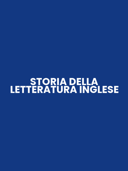 STORIA DELLA LETTERATURA INGLESE