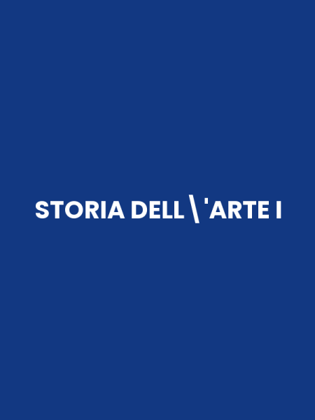 STORIA DELL'ARTE I
