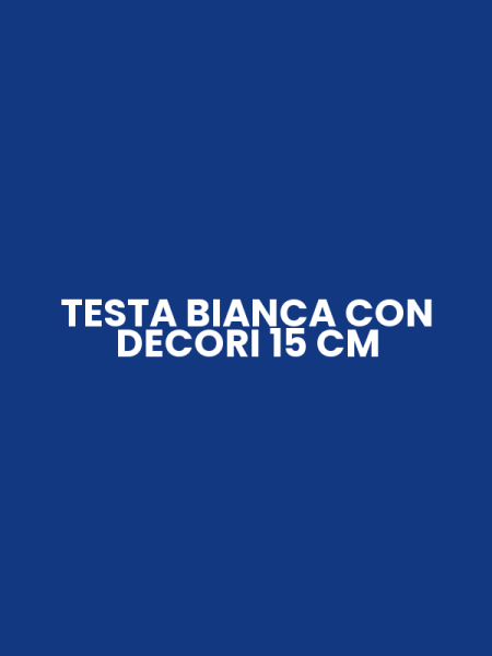 TESTA BIANCA CON DECORI 15 CM