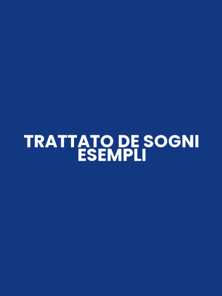 TRATTATO DE SOGNI ESEMPLI