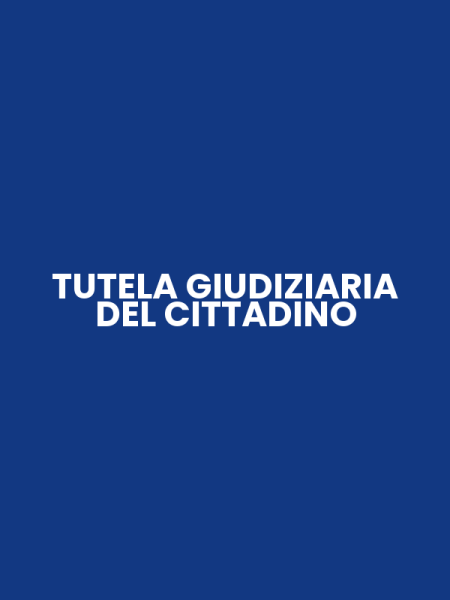 TUTELA GIUDIZIARIA DEL CITTADINO